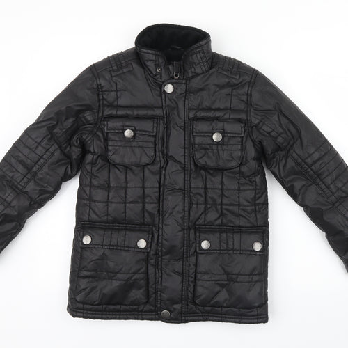 Rocha John Rocha Boys Black Colourblock  Basic Coat Coat