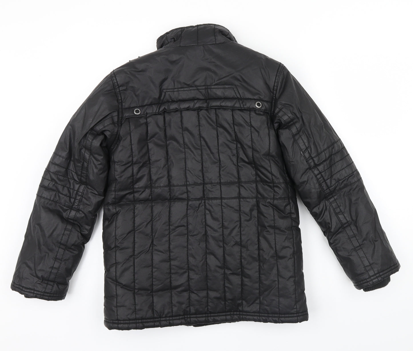 Rocha John Rocha Boys Black Colourblock  Basic Coat Coat