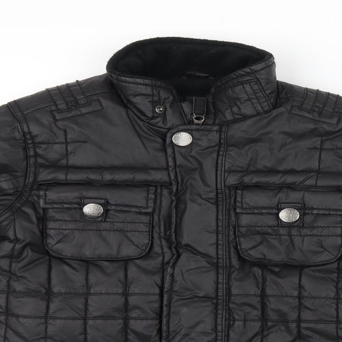 Rocha John Rocha Boys Black Colourblock  Basic Coat Coat