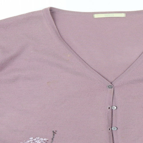 M&S Womens Purple   Cardigan Jumper Size 20