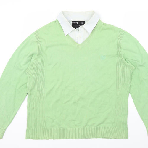 Easy Mens Green   Pullover Jumper Size XL