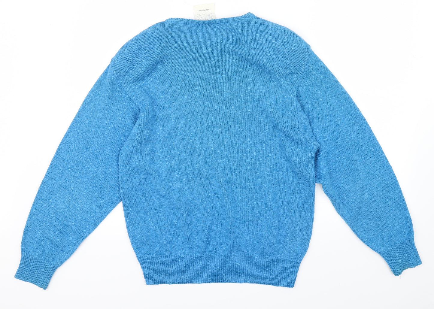 Country Casuals Womens Blue Geometric  Pullover Jumper Size M