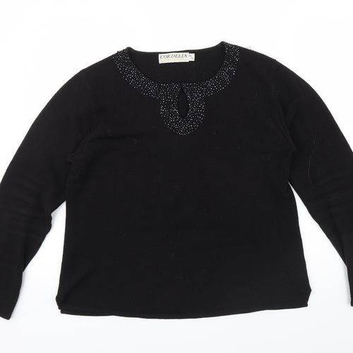 CORDELIA Womens Black   Pullover Jumper Size 14