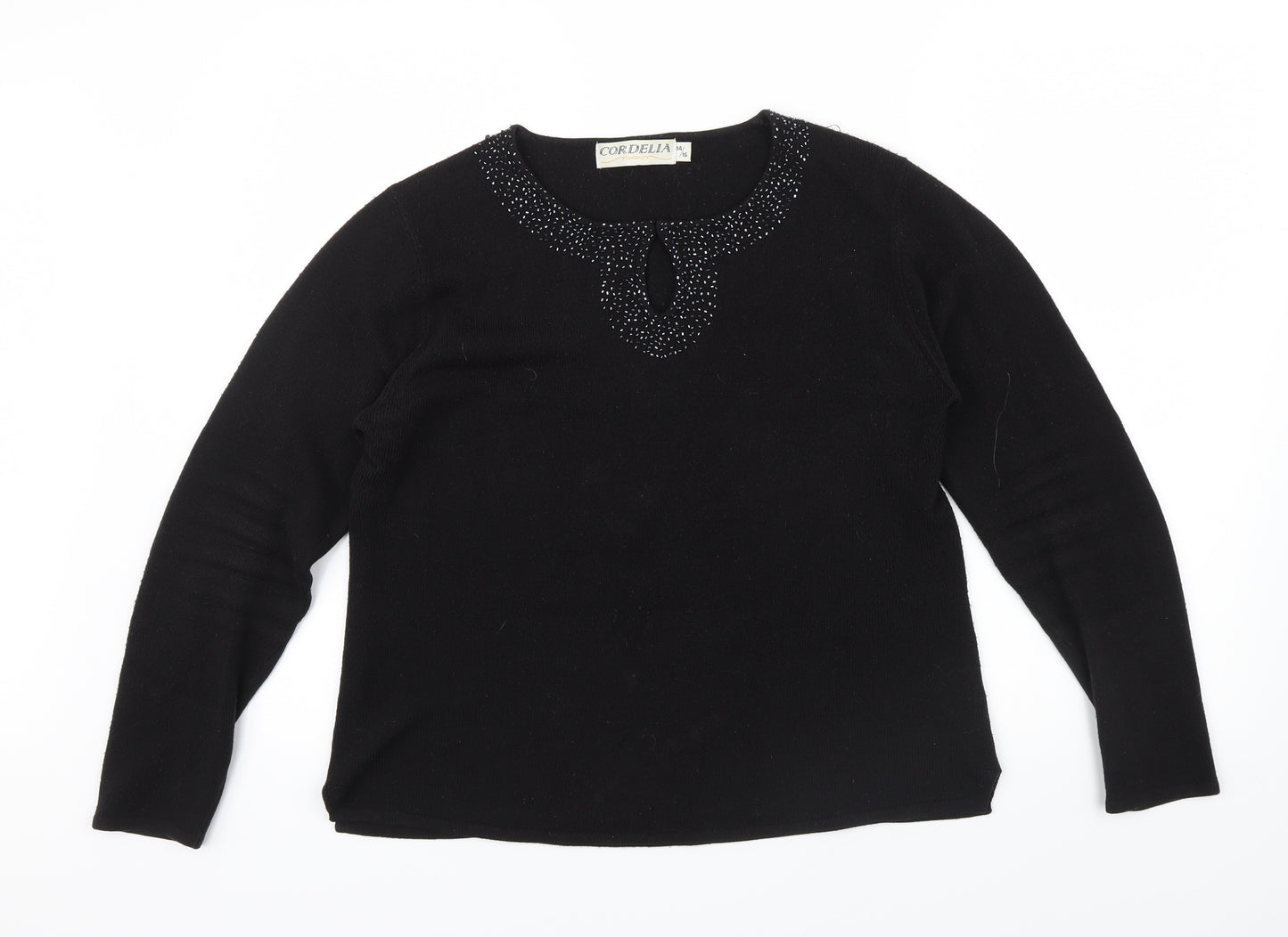 CORDELIA Womens Black   Pullover Jumper Size 14