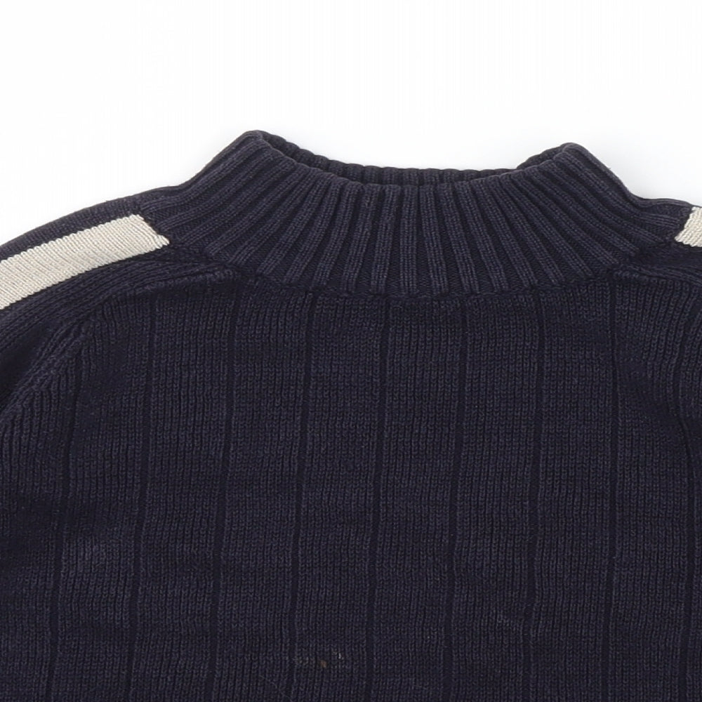 BHS Boys Blue Striped  Pullover Jumper Size 6 Years