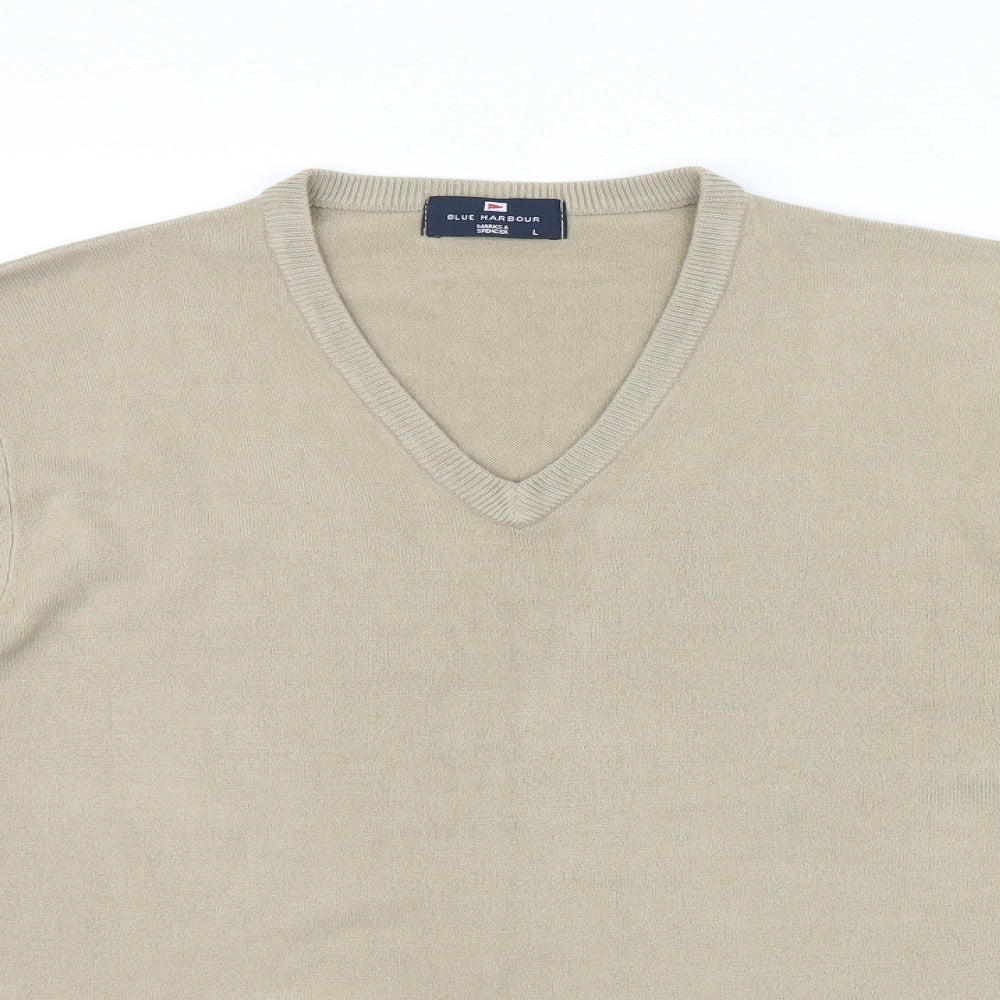Blue Harbour Mens Brown   Pullover Jumper Size L