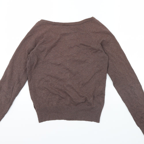 Preworn Womens Brown   Cardigan Jumper Size 38