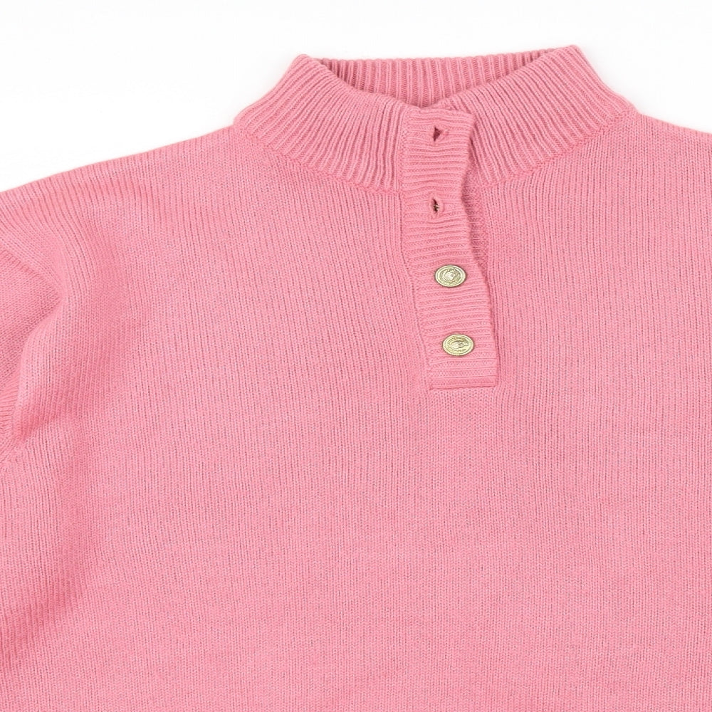 Daxon Womens Pink   Henley Jumper Size 12