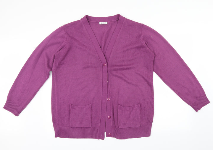 Damart Womens Pink Cardigan Jumper Size 14