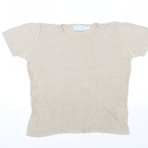 COMLIMENTS Womens Gold   Pullover Jumper Size M