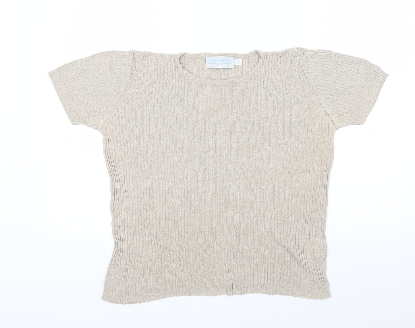 COMLIMENTS Womens Gold   Pullover Jumper Size M