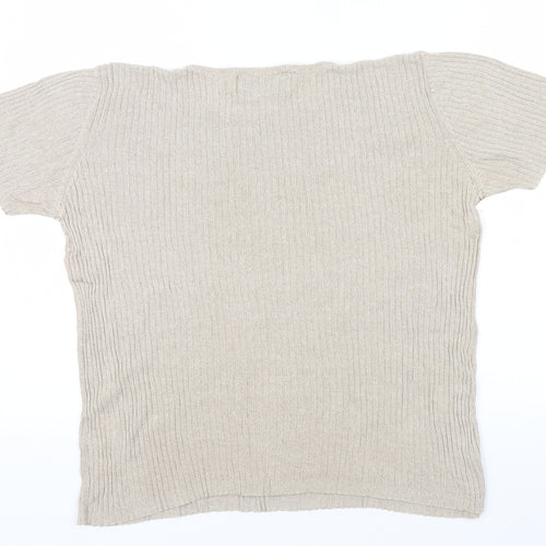 COMLIMENTS Womens Gold   Pullover Jumper Size M