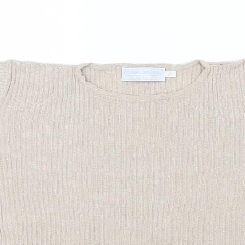 COMLIMENTS Womens Gold   Pullover Jumper Size M