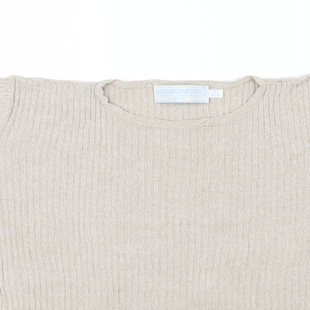 COMLIMENTS Womens Gold   Pullover Jumper Size M
