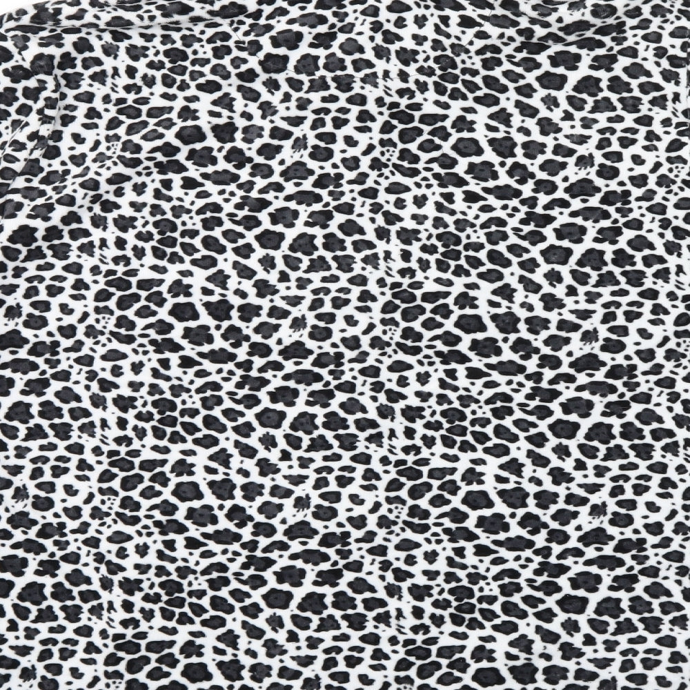 ESMARA Womens Grey Animal Print  Full Zip Jumper Size 18