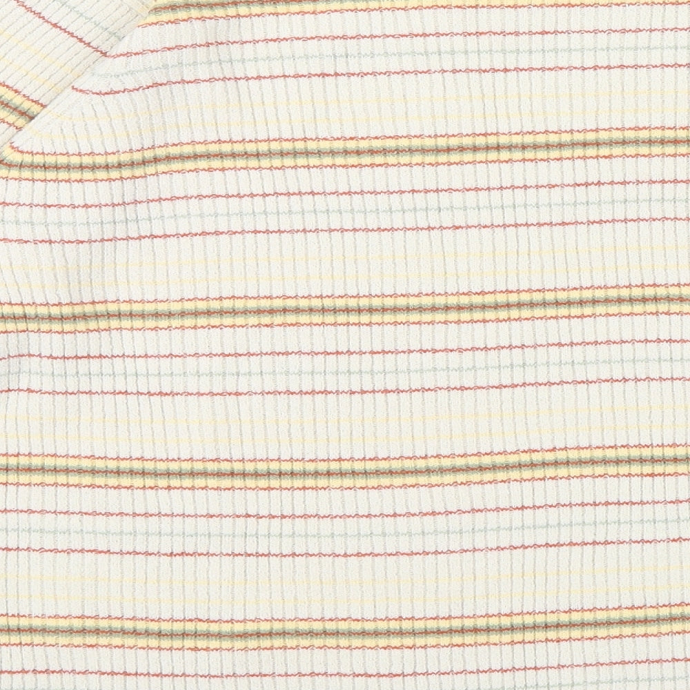 EWM Womens Beige Striped  Pullover Jumper Size M