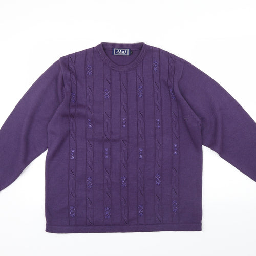 Akal Womens Purple   Pullover Jumper Size L