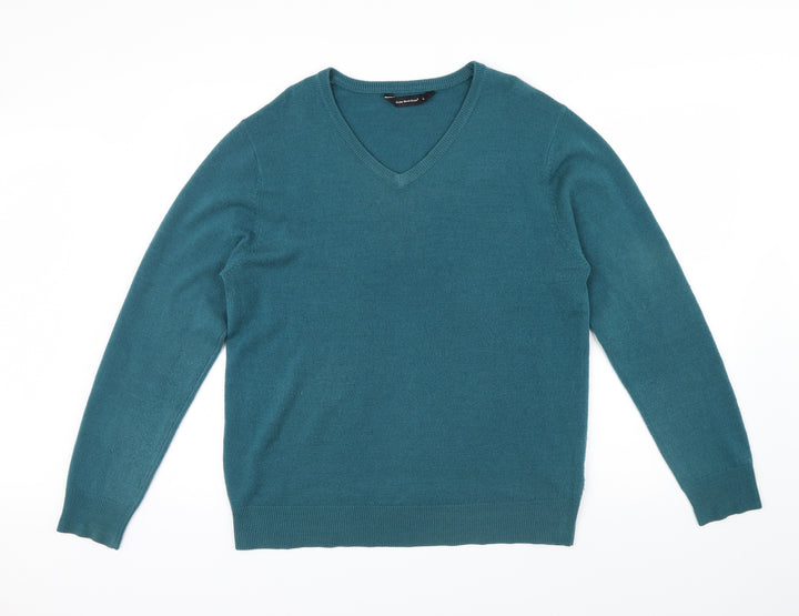 Cedar Wood State Mens Blue Pullover Jumper Size L