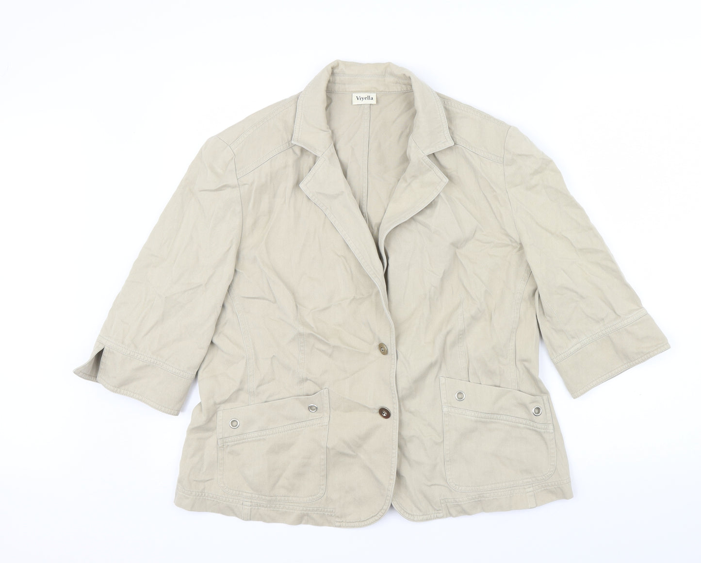 Viyella Womens Beige   Gilet Jacket Size 16