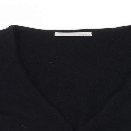 AMARANTO Womens Black   Cardigan Jumper Size 16