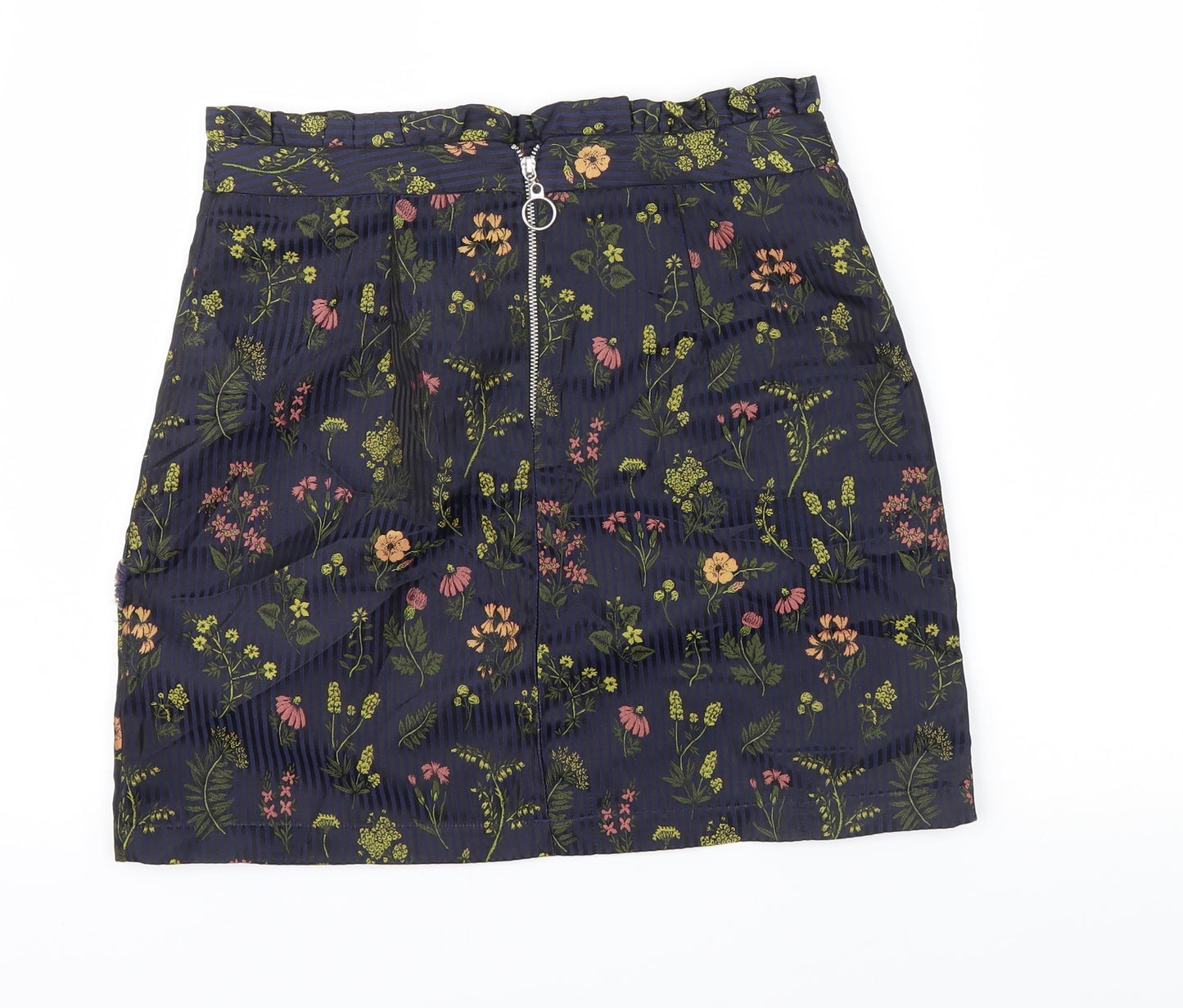 Primark Womens Blue Floral  A-Line Skirt Size 8