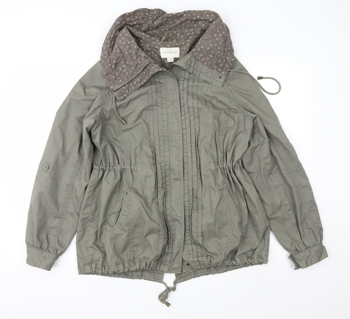Monsoon Womens Green   Parka Coat Size 12