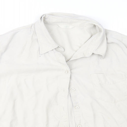 Marks and Spencer Womens Grey   Basic Button-Up Size 22