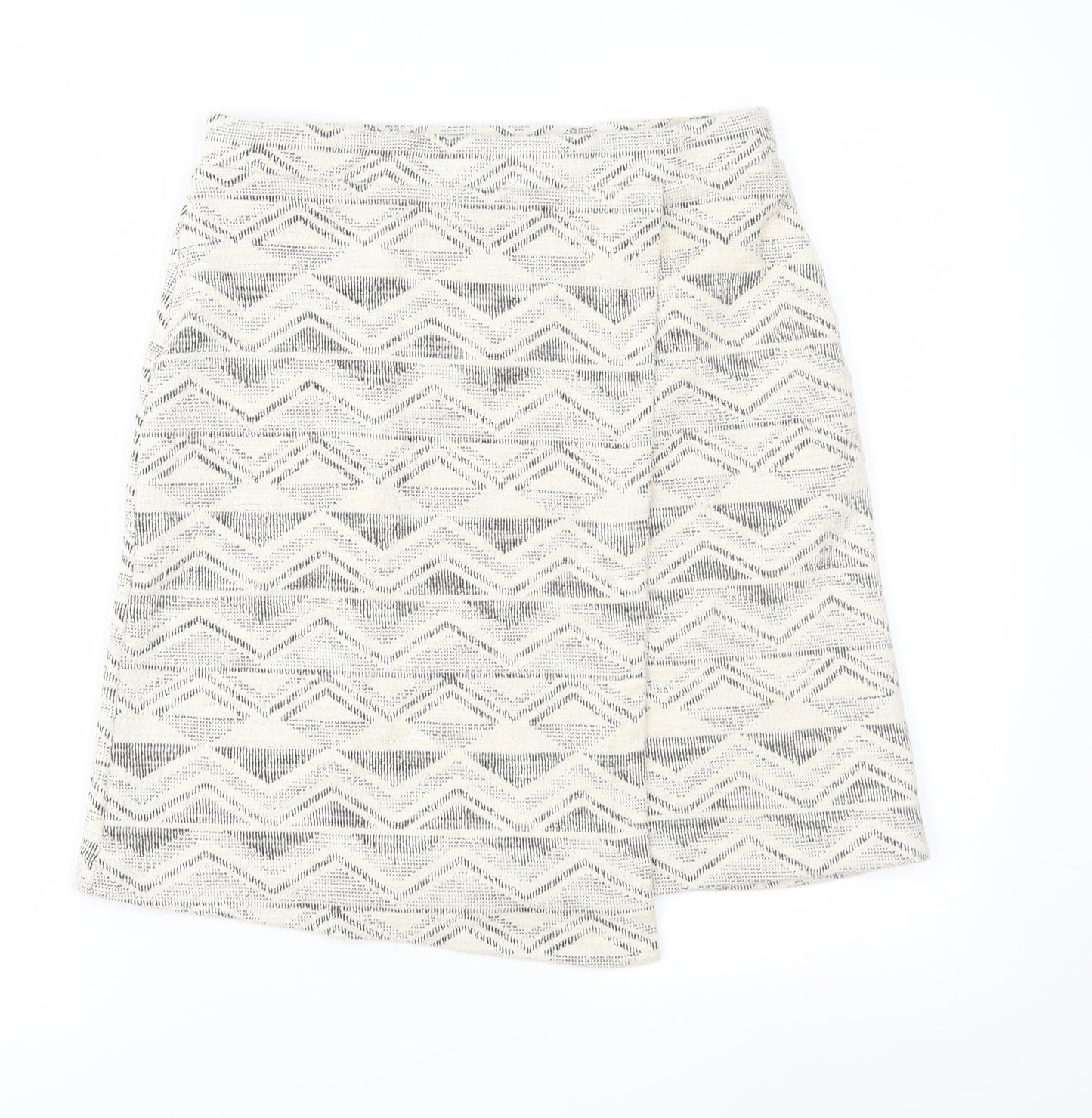 NEXT Womens Beige Geometric  Straight & Pencil Skirt Size 10