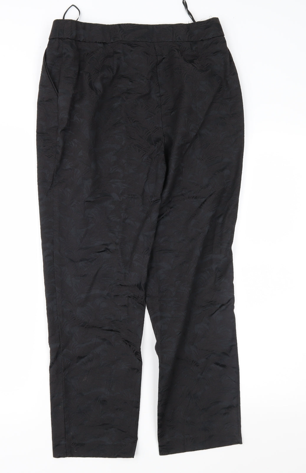 Bonmarché Womens Black Floral  Trousers  Size 10 L26 in