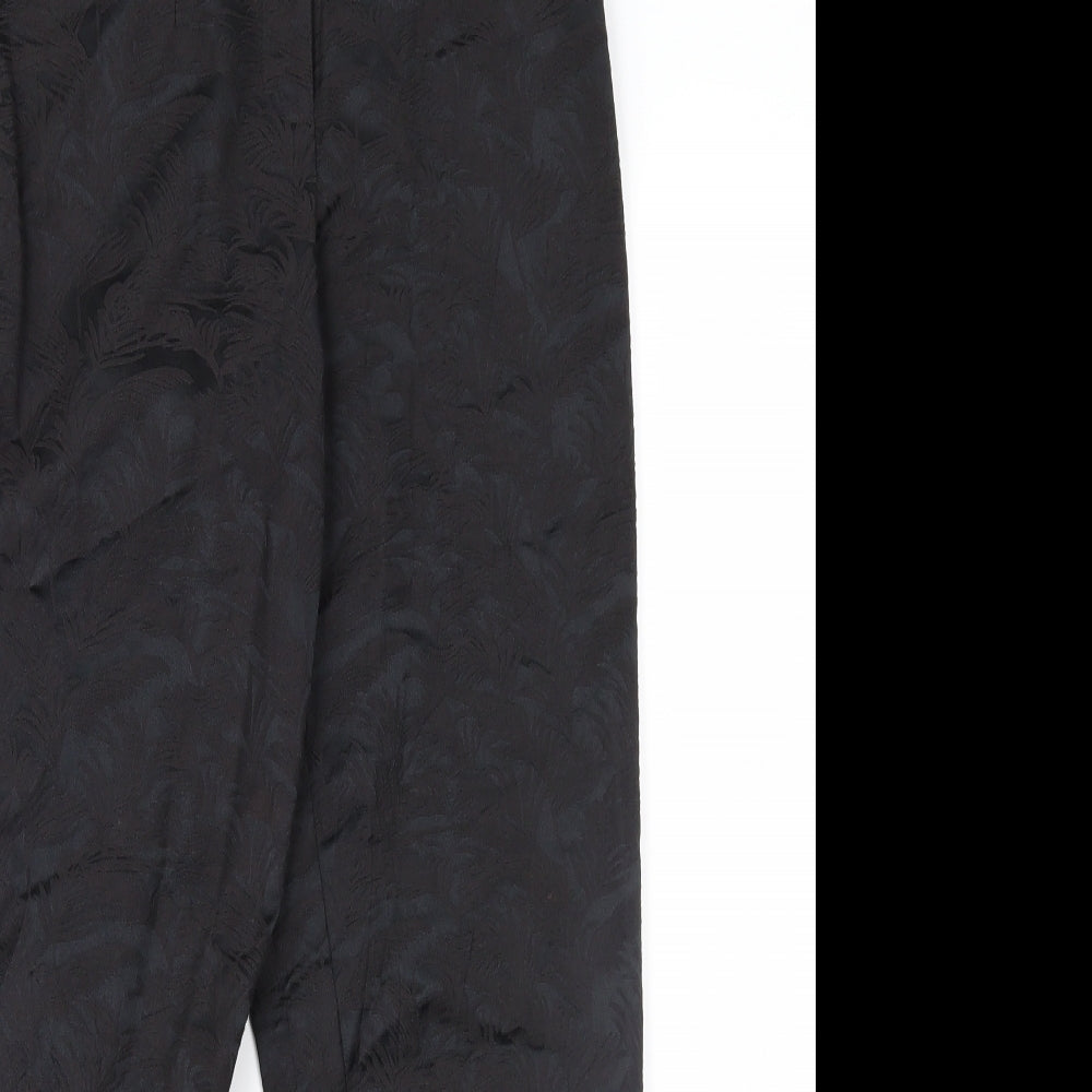 Bonmarché Womens Black Floral  Trousers  Size 10 L26 in