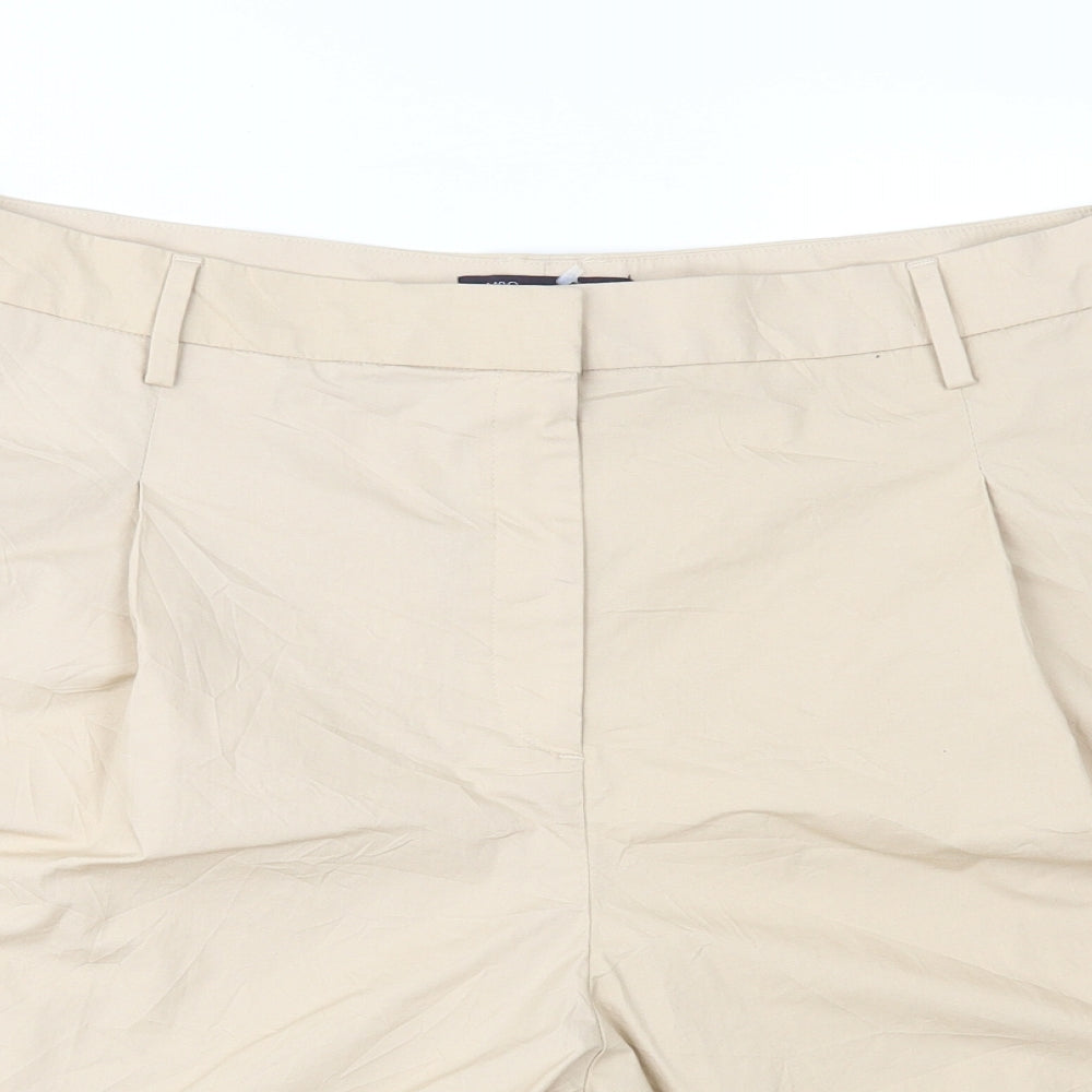 Marks and Spencer Womens Beige   Chino Shorts Size 22