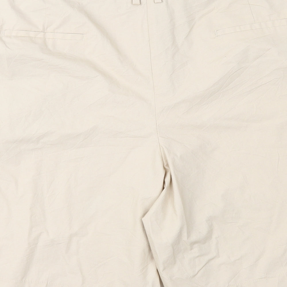 Marks and Spencer Womens Beige   Chino Shorts Size 22