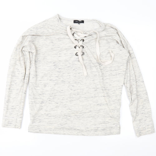 New Look Womens Grey  Jersey Basic Blouse Size 8