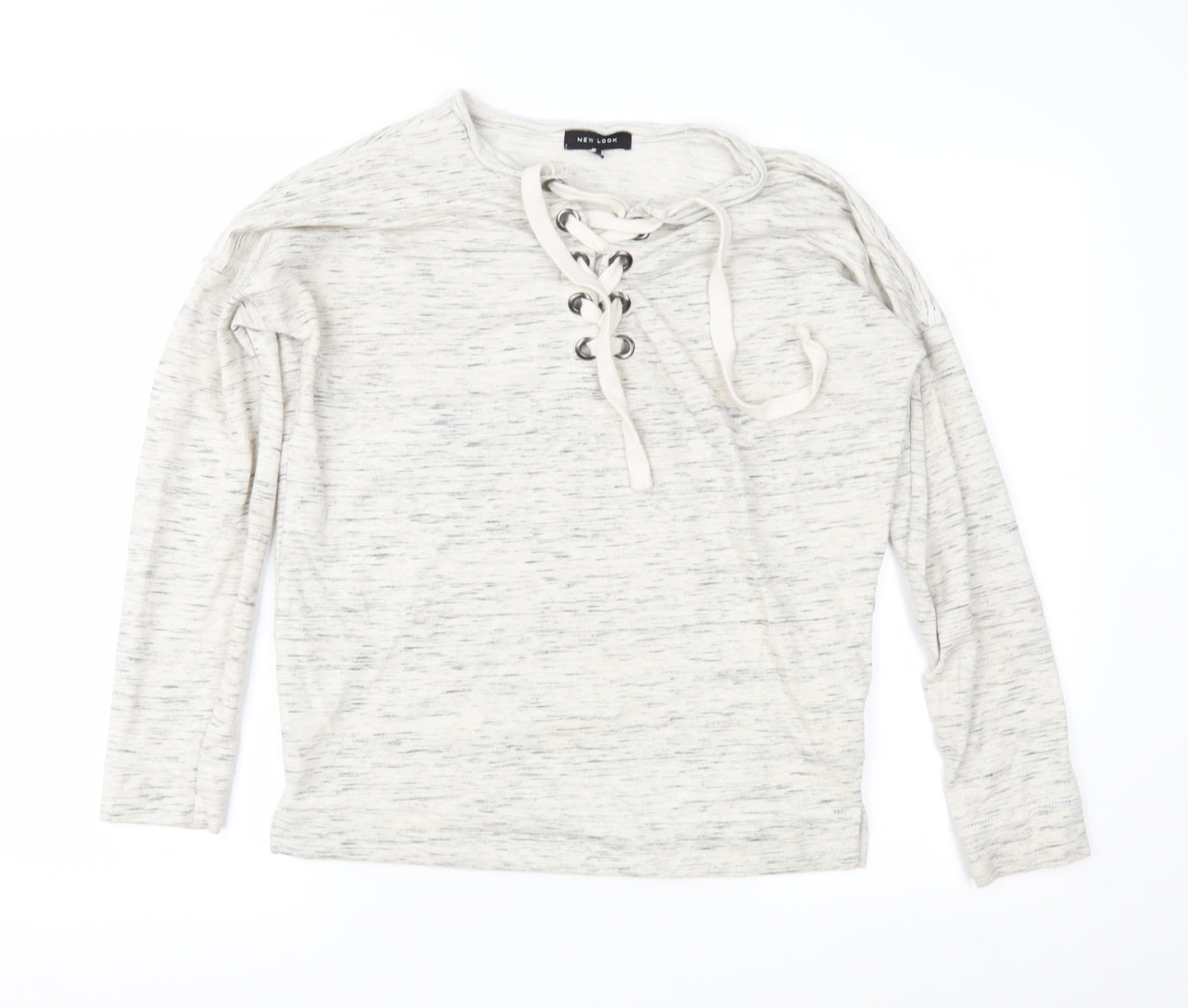 New Look Womens Grey  Jersey Basic Blouse Size 8