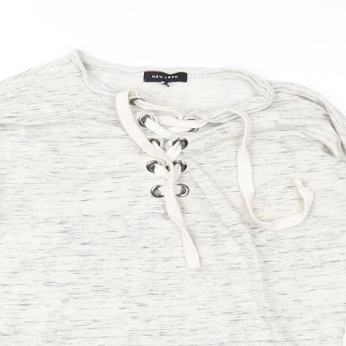 New Look Womens Grey  Jersey Basic Blouse Size 8