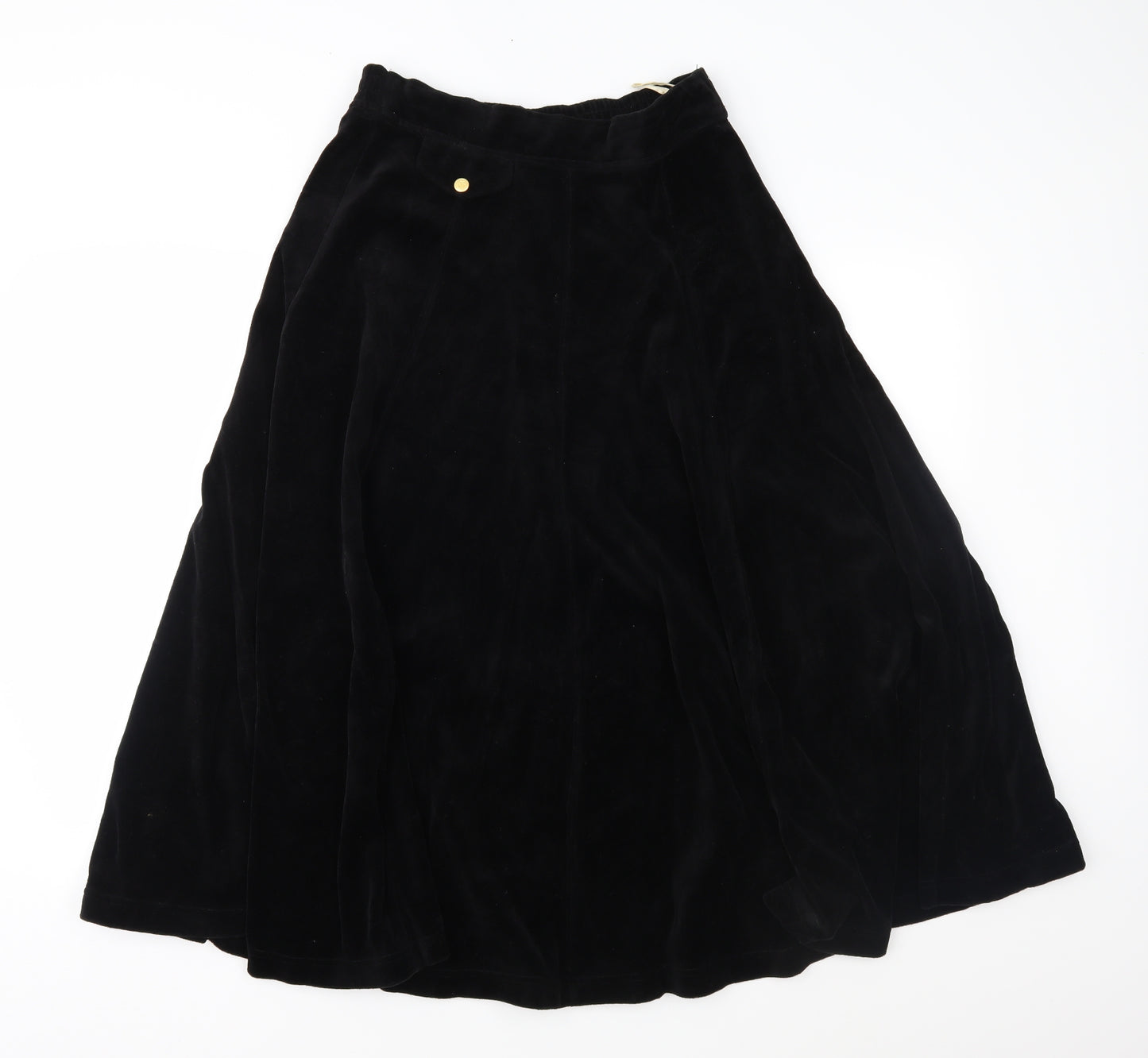 Alain Cannelle Womens Black  Velvet A-Line Set Size 14