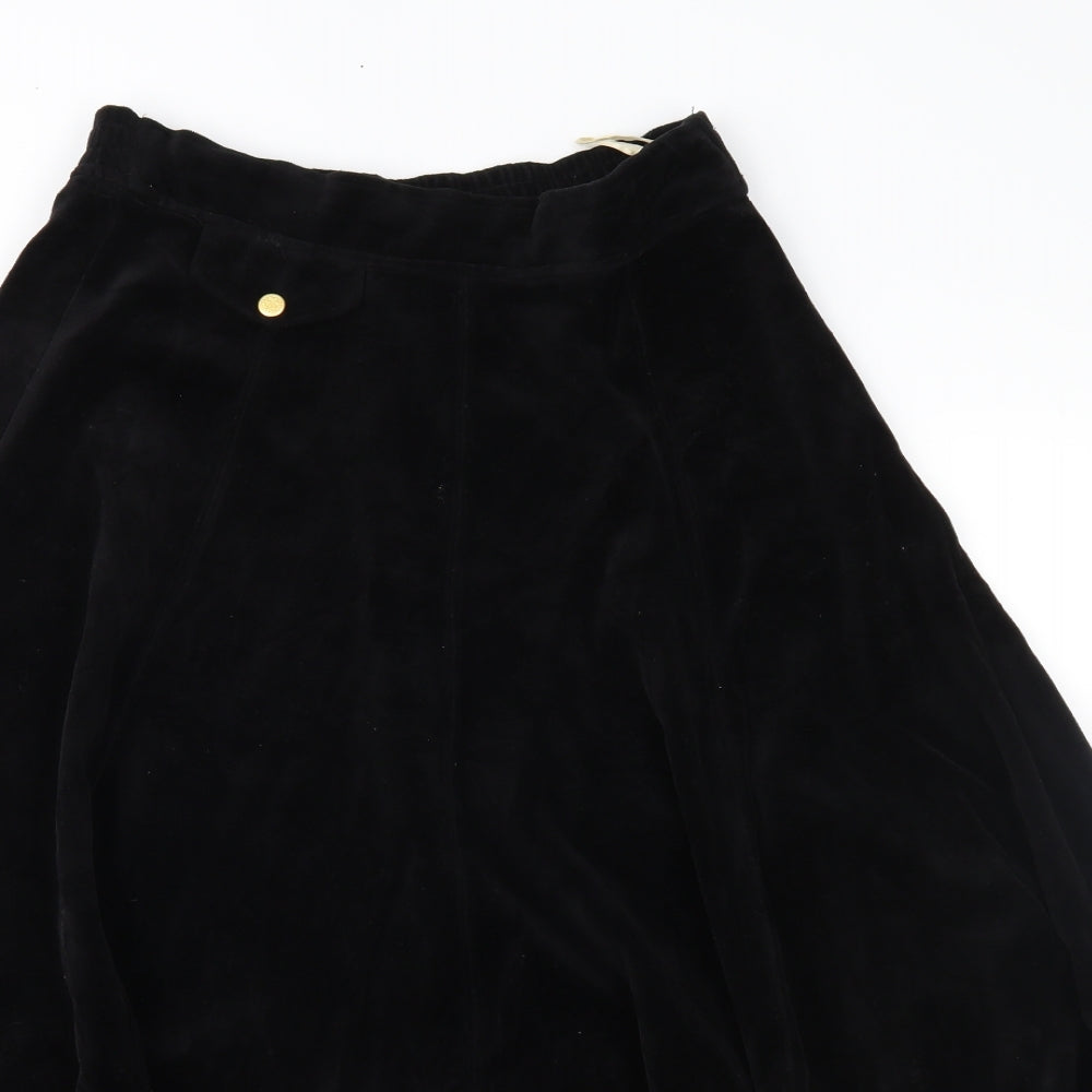 Alain Cannelle Womens Black  Velvet A-Line Set Size 14