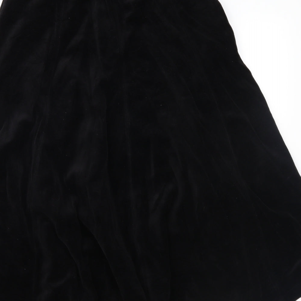 Alain Cannelle Womens Black  Velvet A-Line Set Size 14