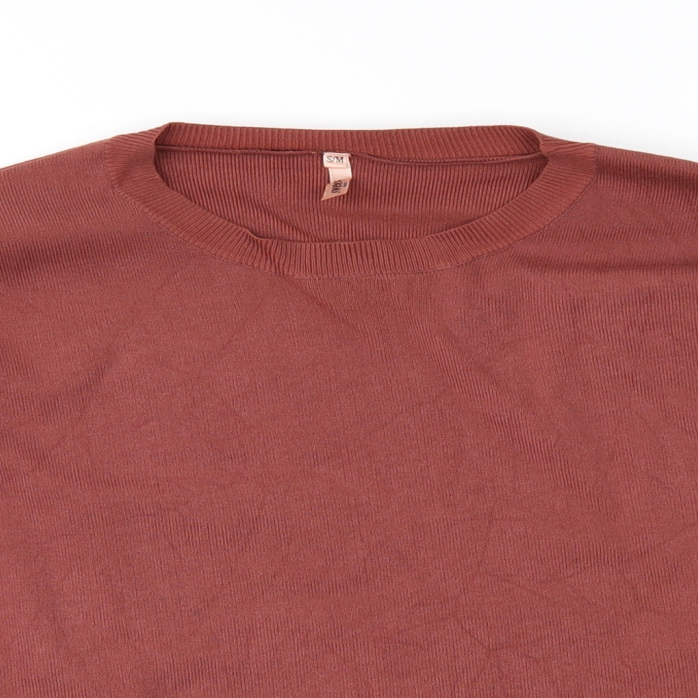 Sweewe Womens Brown  Knit Pullover Jumper Size S