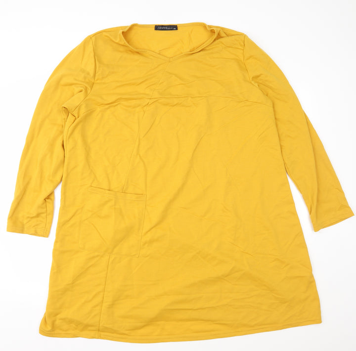 Zanzea Womens Orange  Jersey A-Line
