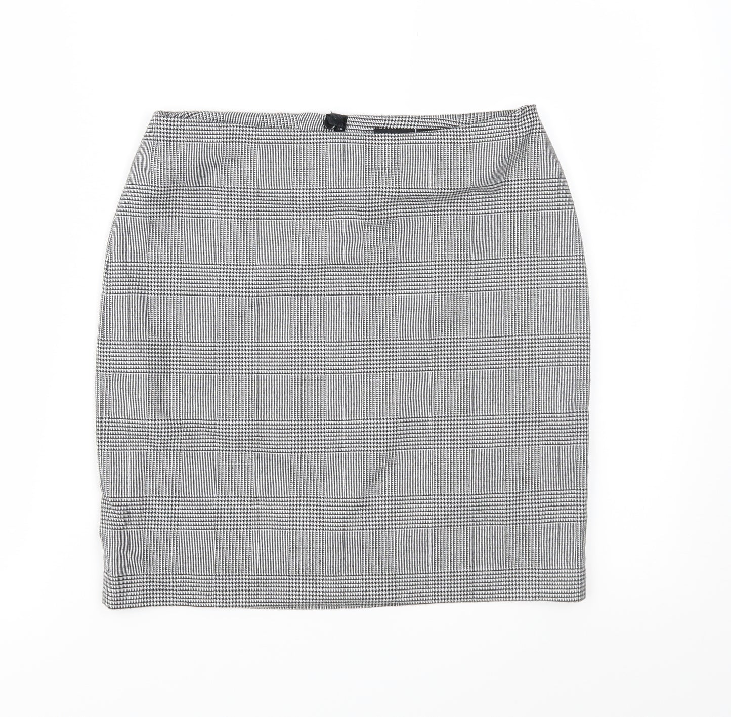 Hallhuber Womens Grey Check  Straight & Pencil Skirt Size 6