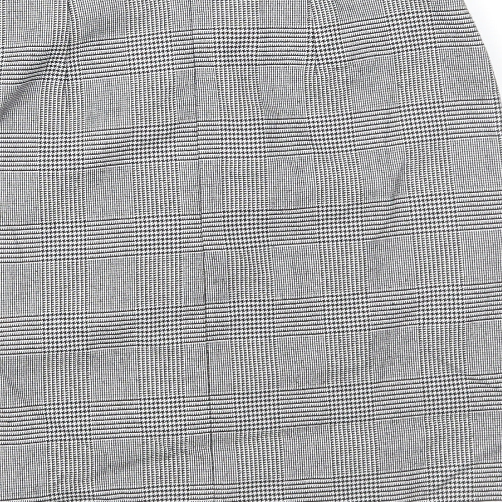 Hallhuber Womens Grey Check  Straight & Pencil Skirt Size 6