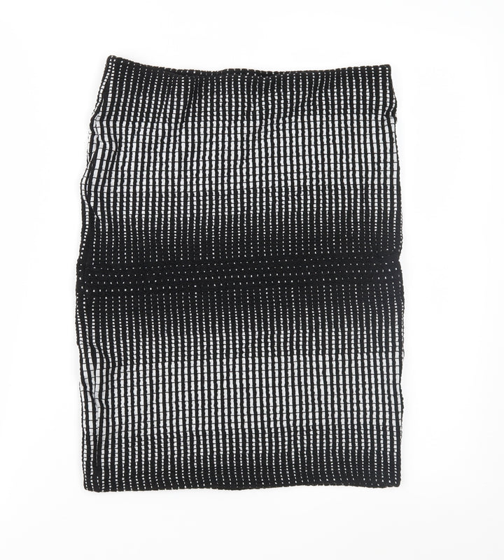 A&G Womens Black Geometric Straight & Pencil Skirt Size 12