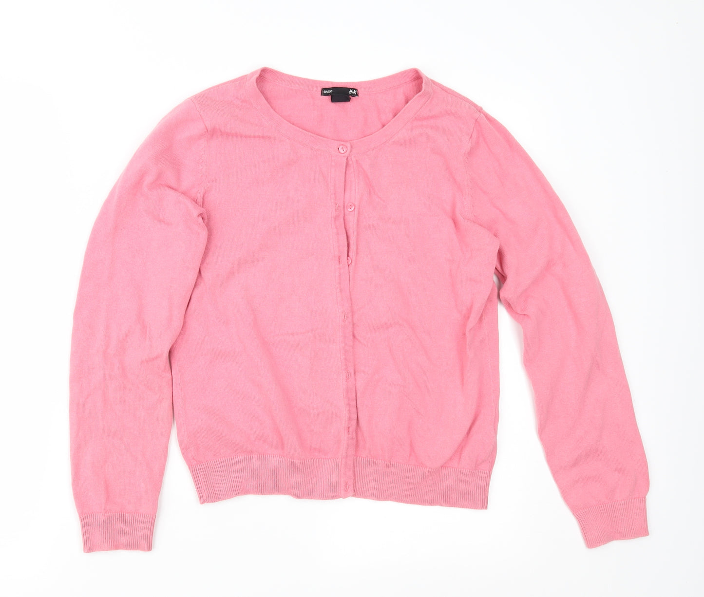 H&M Womens Pink  Knit Cardigan Jumper Size M