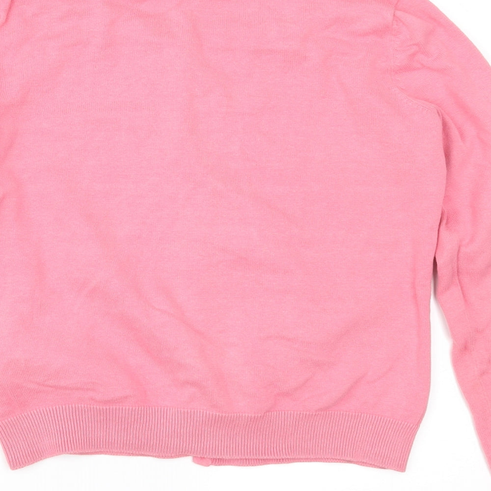 H&M Womens Pink  Knit Cardigan Jumper Size M