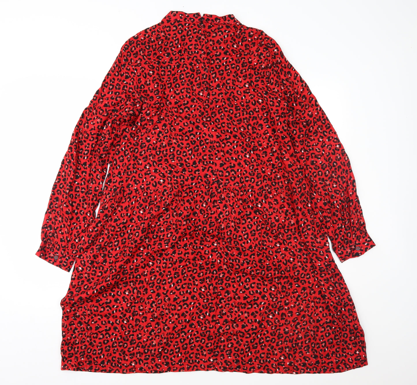 ESMARA Womens Red Animal Print  Fit & Flare  Size 12