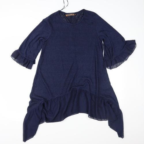 QED London Womens Blue  Knit Pullover Jumper Size S