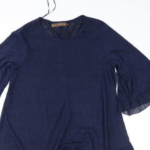 QED London Womens Blue  Knit Pullover Jumper Size S