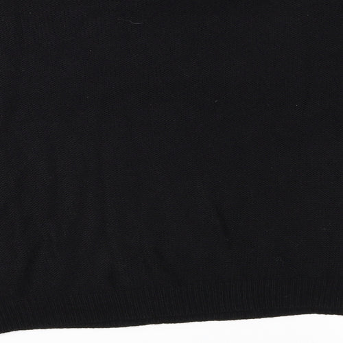 Boohoo Womens Black  Knit Pullover Jumper Size S
