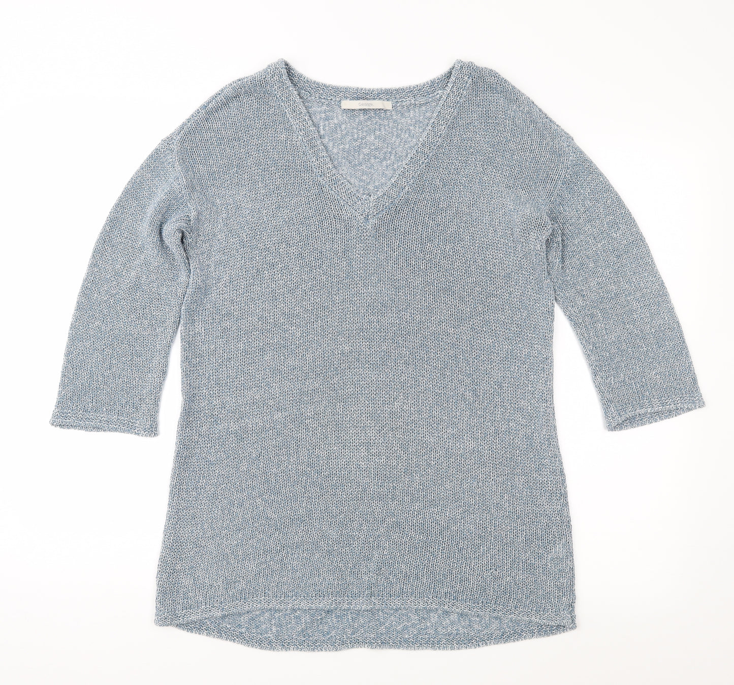 George Womens Blue  Knit Pullover Jumper Size 8